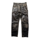 100% aged leather pant