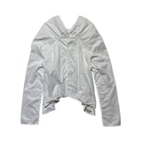 Runched strap button down