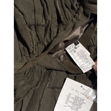 Cut out waist belted maxi skirt