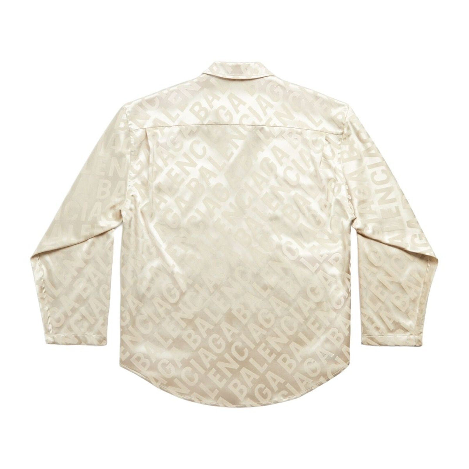 Logo fluid jacquard pajama shirt