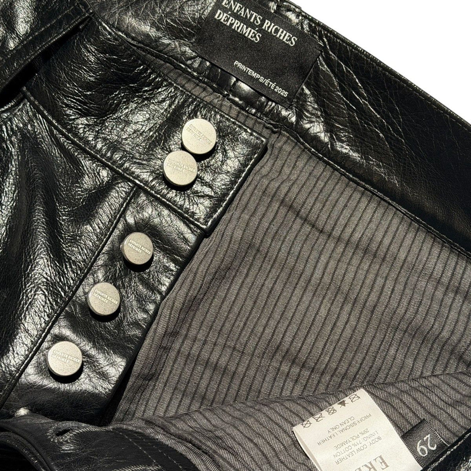 SS25 runway Long night leather pant