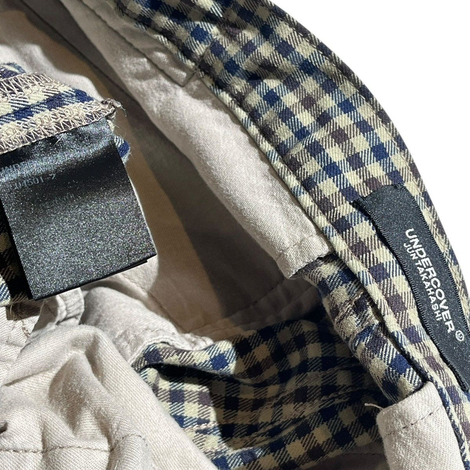 Zippered plaid pant