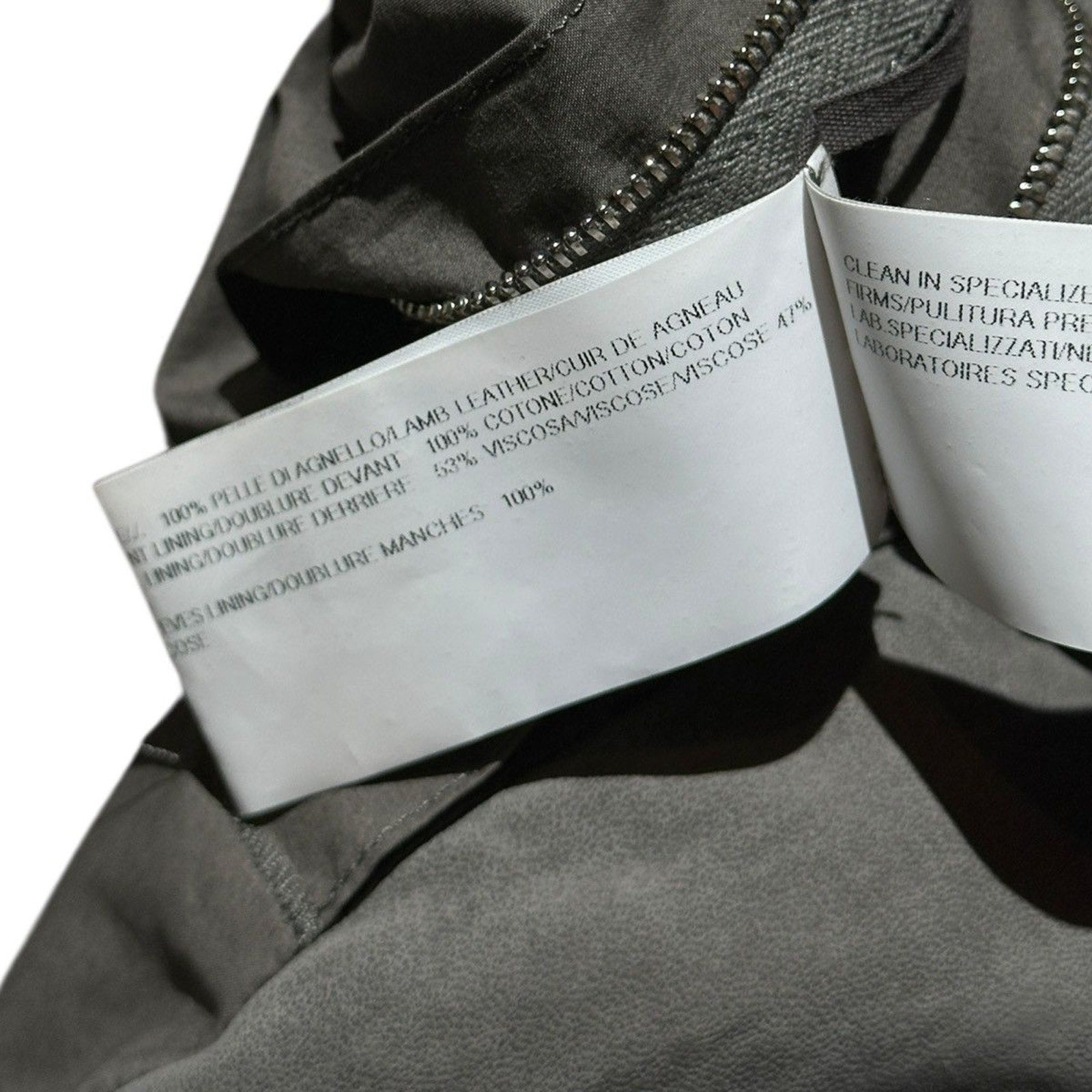 Leather multizip sueded jacket