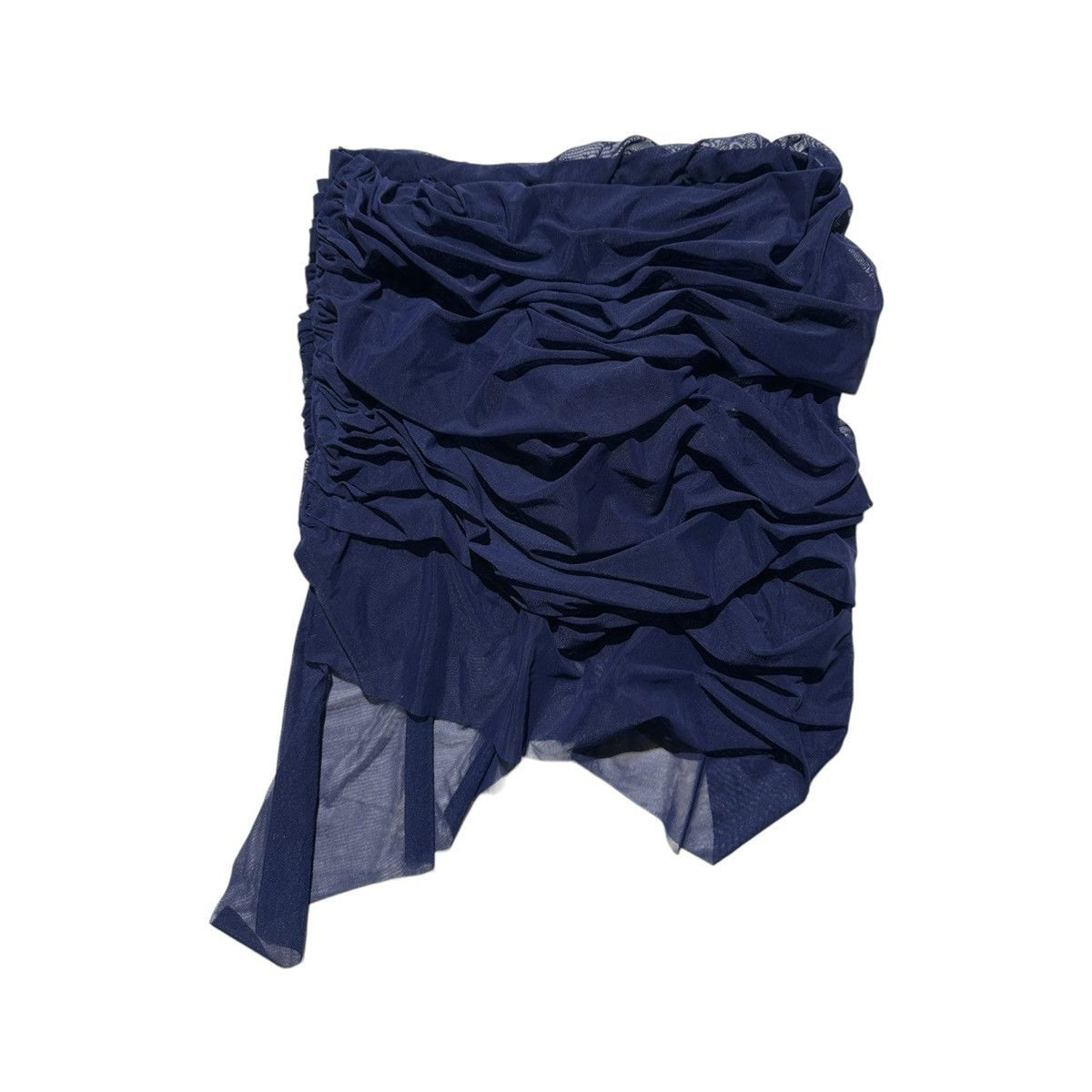 Di petsa “Wet” look one shoulder crop top