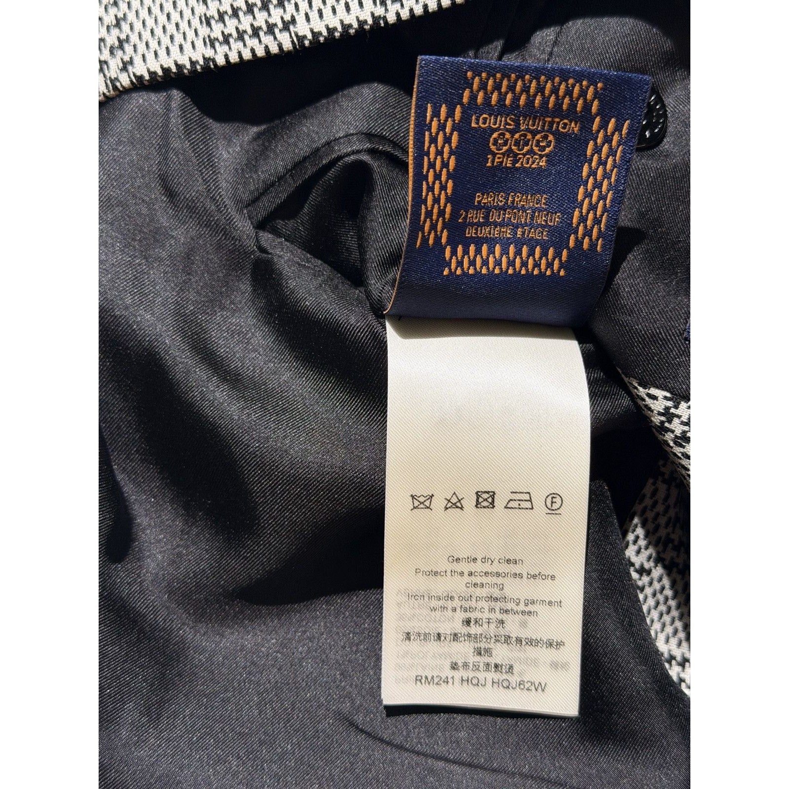 LV micro damier houndstooth officer jacket