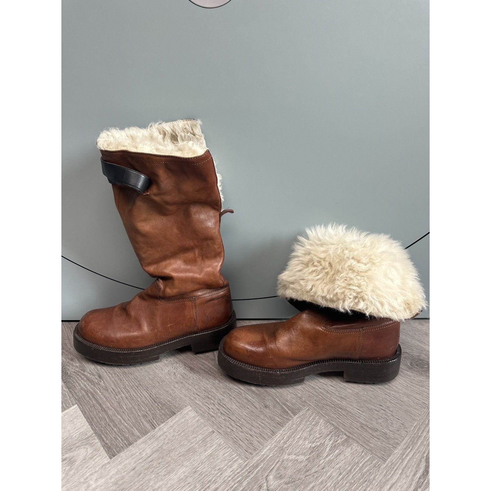 Convertible lamb fur shearling boot