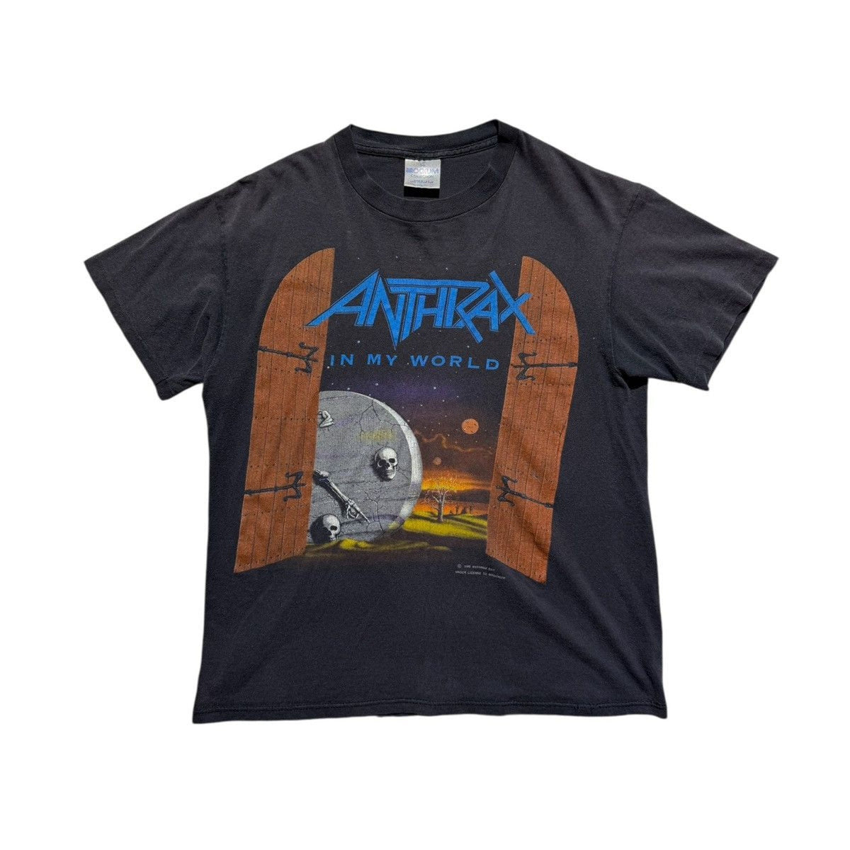 1990 anthrax “in my world” vintage tee