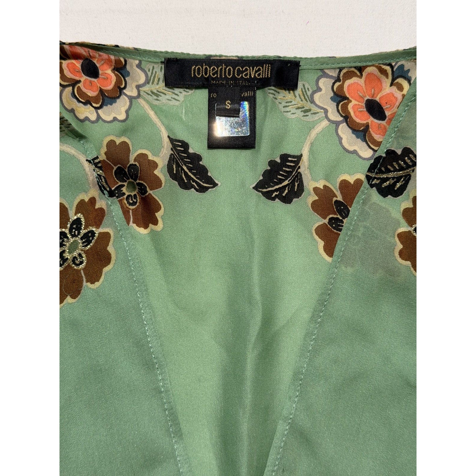 SS03 chinoiserie silk blouse