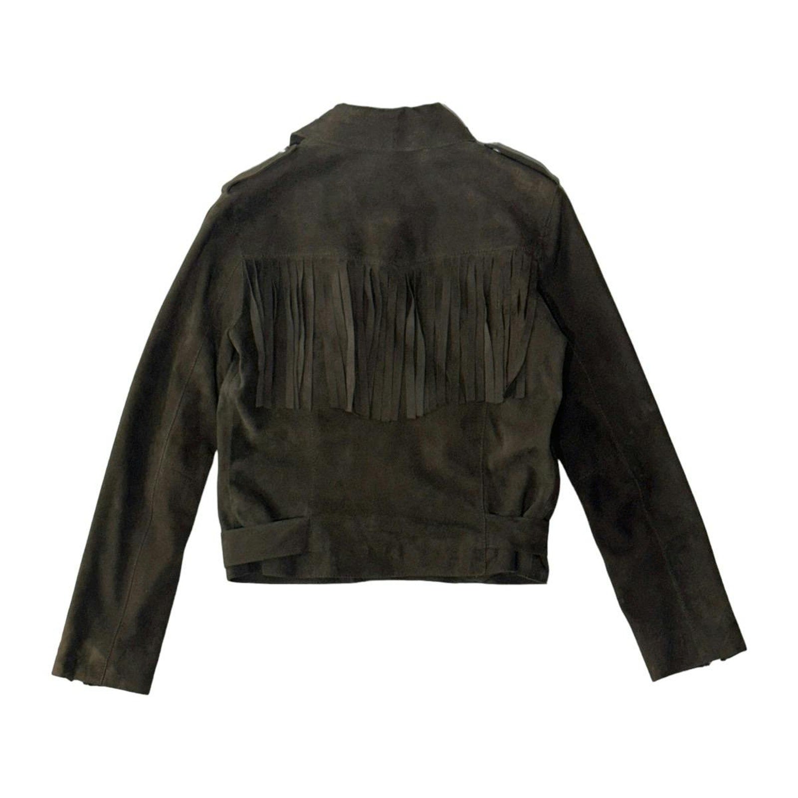 fringe sueded leather jacket