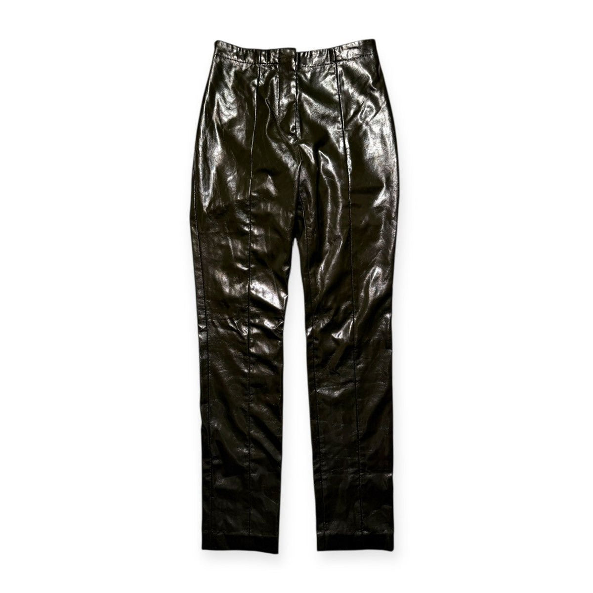 Glossy coated trouser