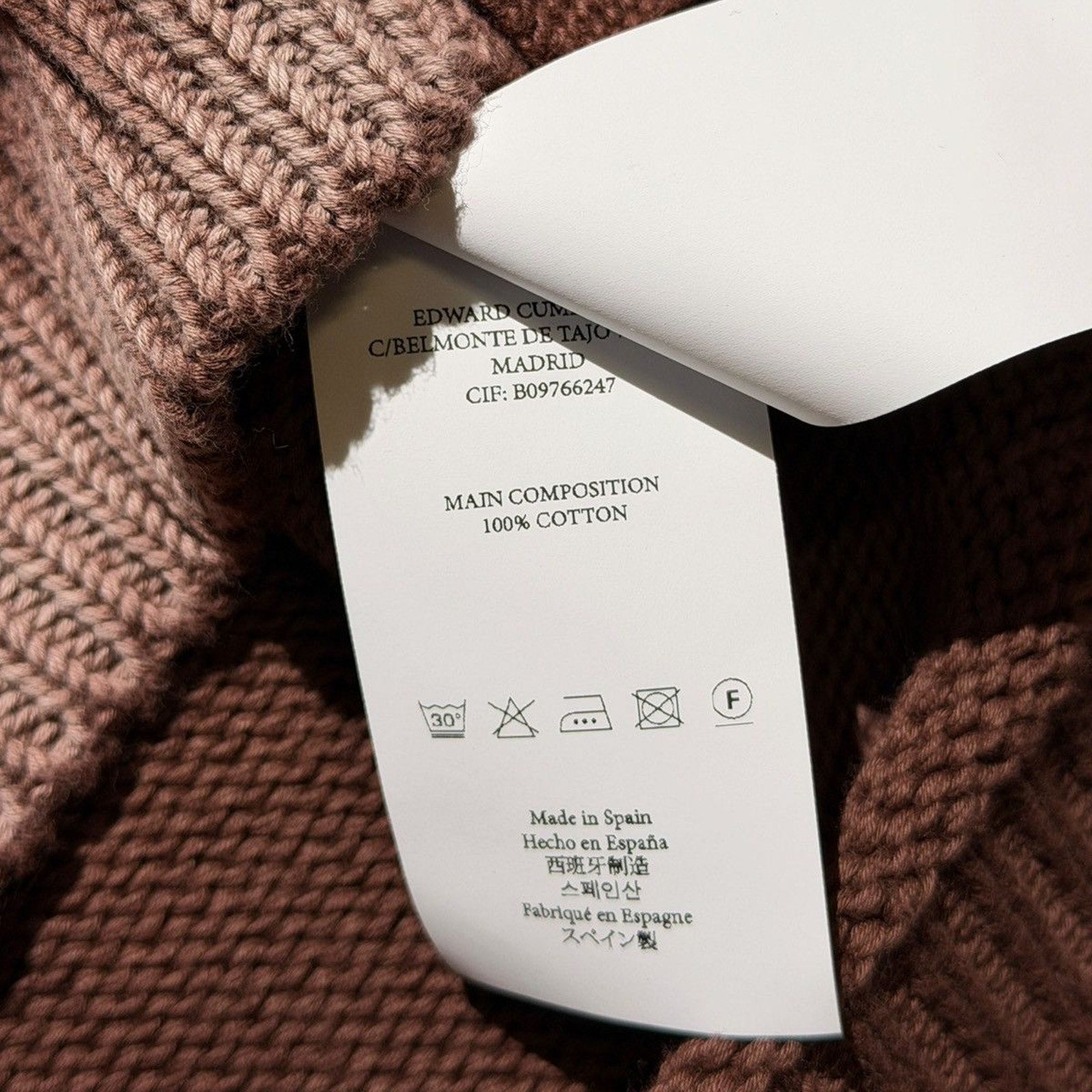 Tyre track washed cardigan