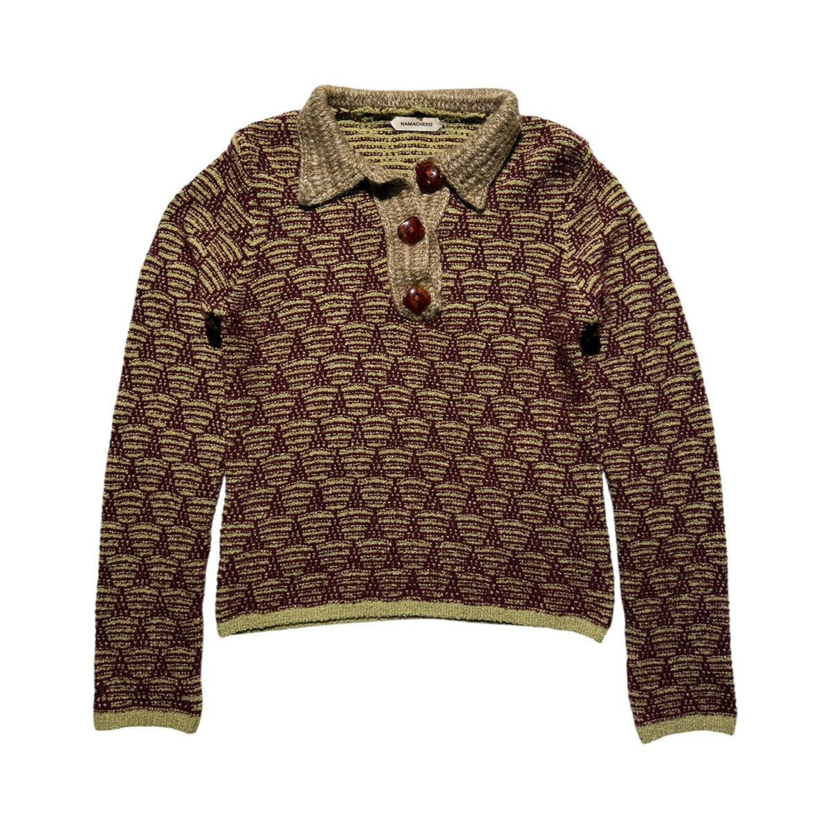 Cashmere Wool Swey Polo Sweater
