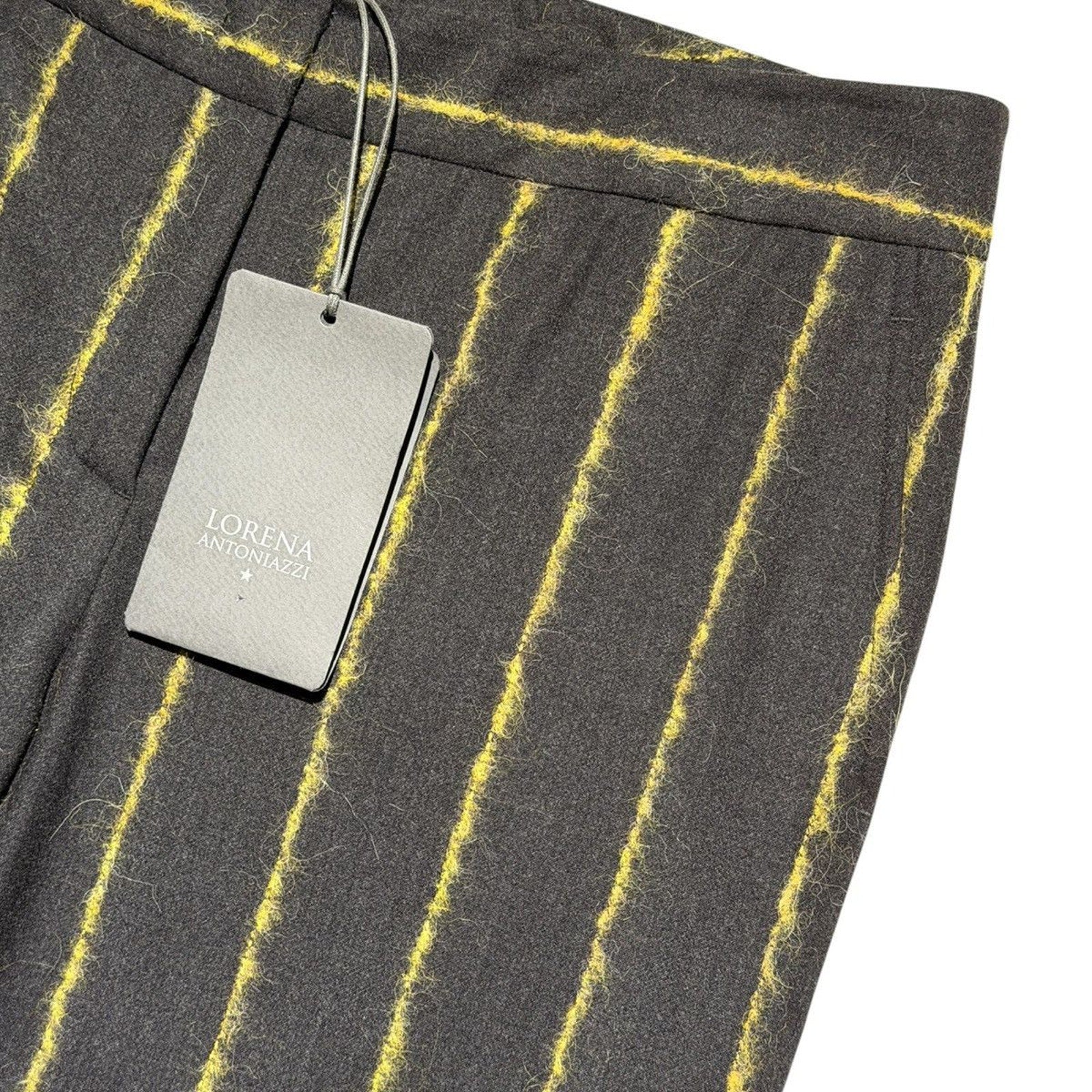 Wool mohair striped trouser