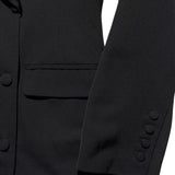 1990s silk scarf neck blazer