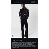 Jimmy stretch velvet flare trouser
