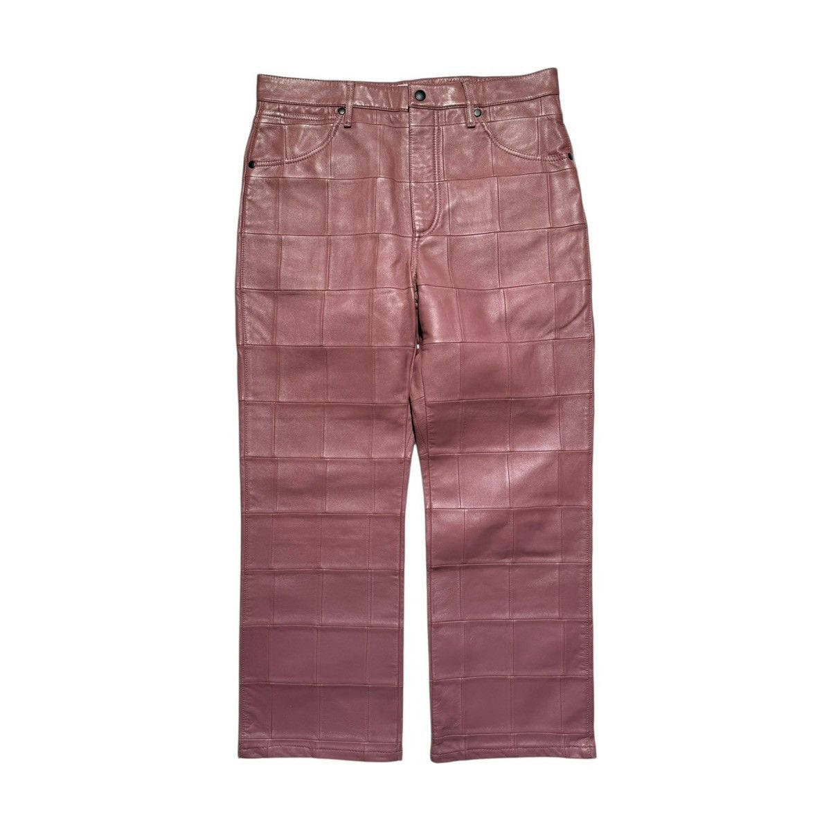 Lambskin patchwork pant
