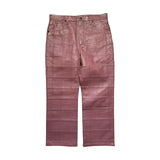 Lambskin patchwork pant