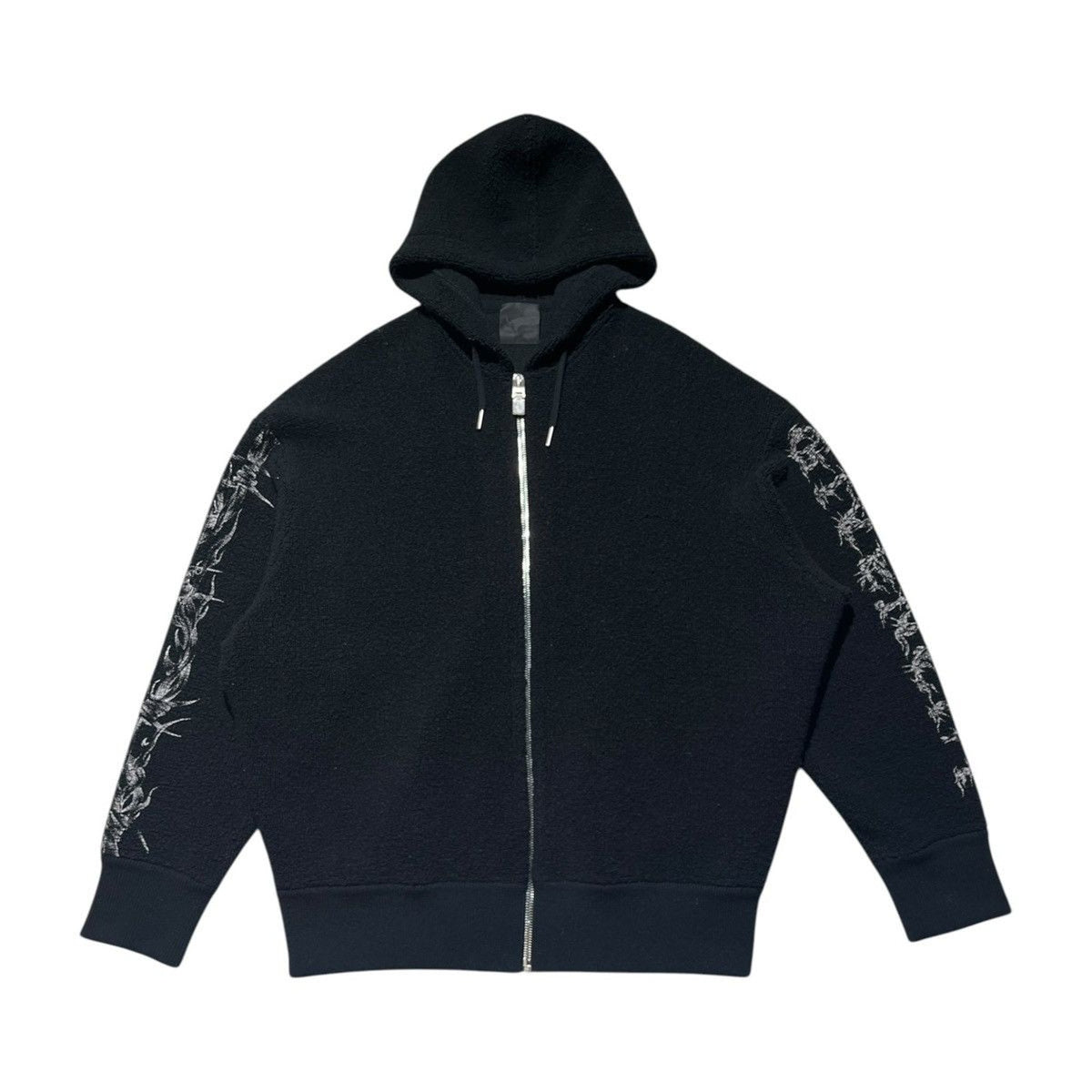 Boucle barbed wire zip hoodie