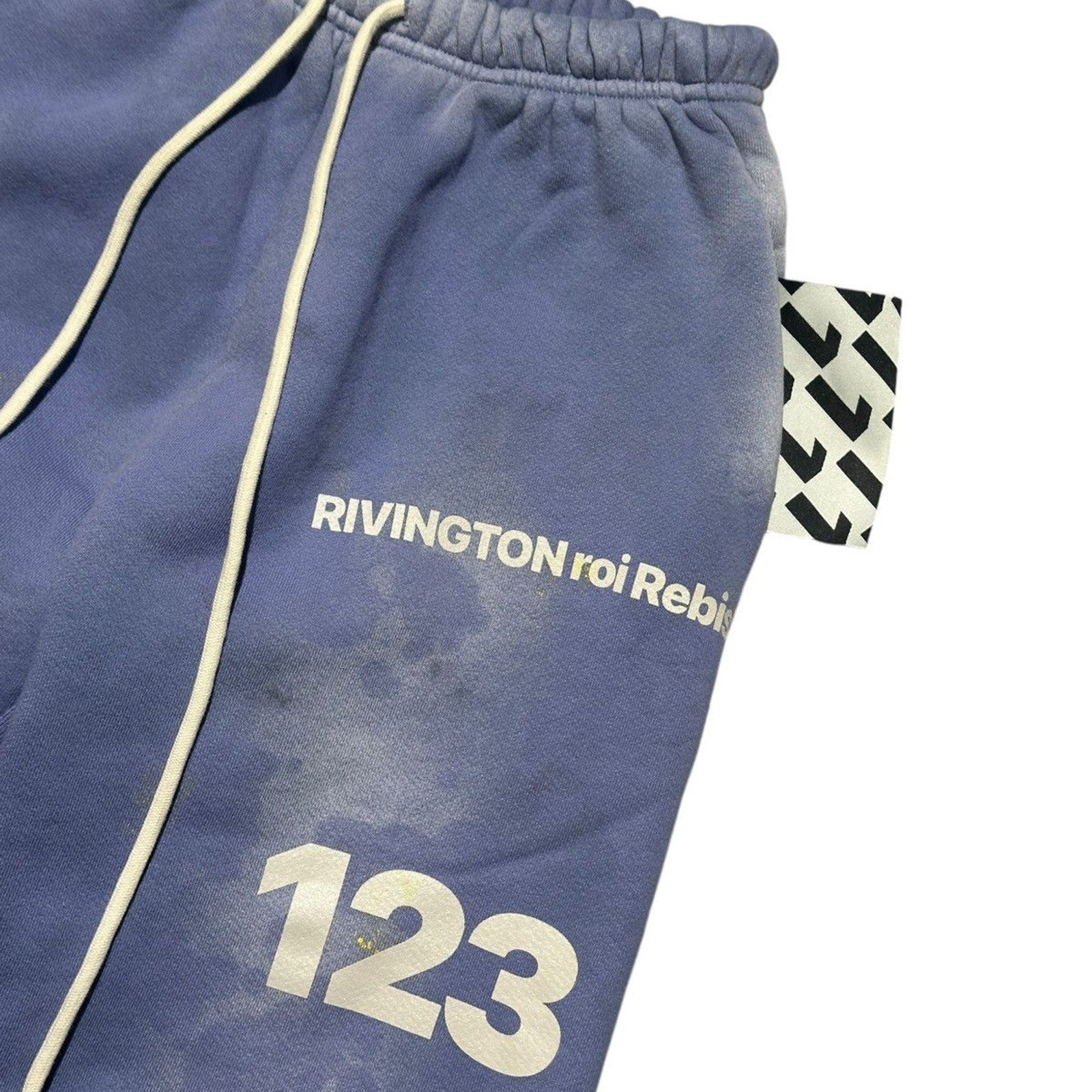 Washed painted gym bag sweat pants