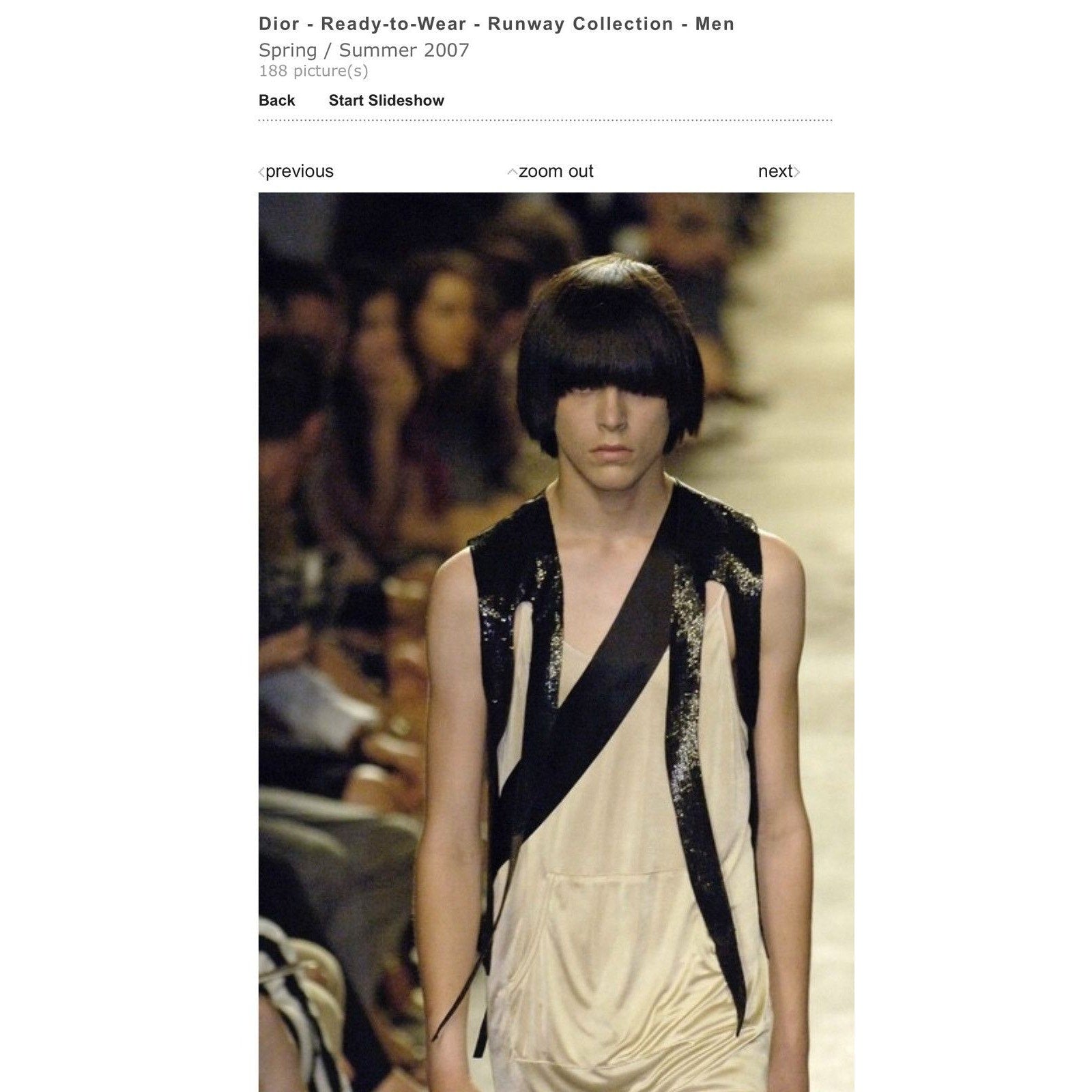 SS07 hedi slimane silk sequin runway vest