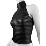 1999 massai leather top and skirt set