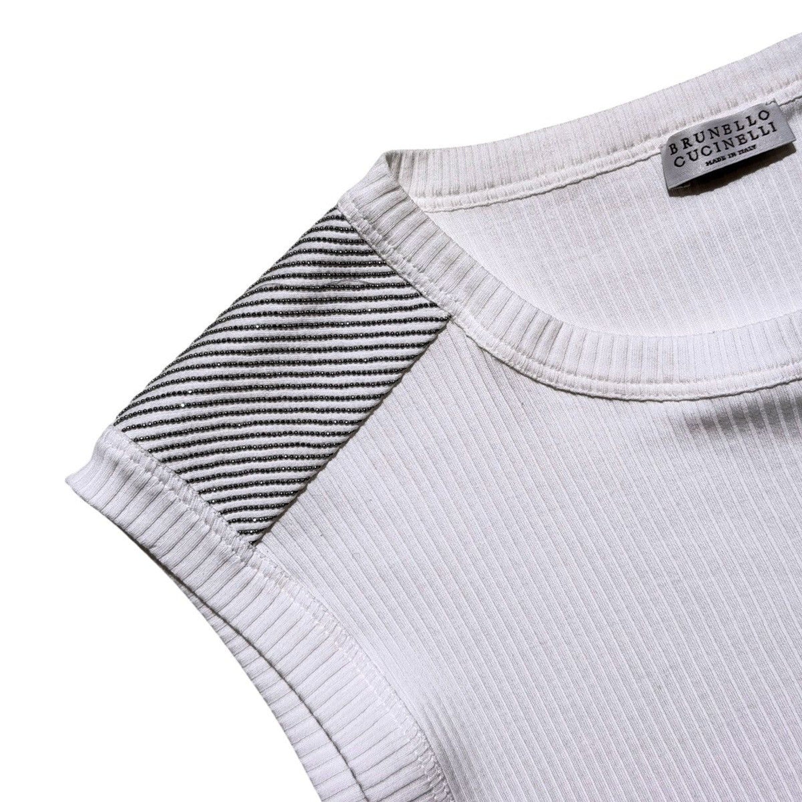 Monili studded ribbed tank