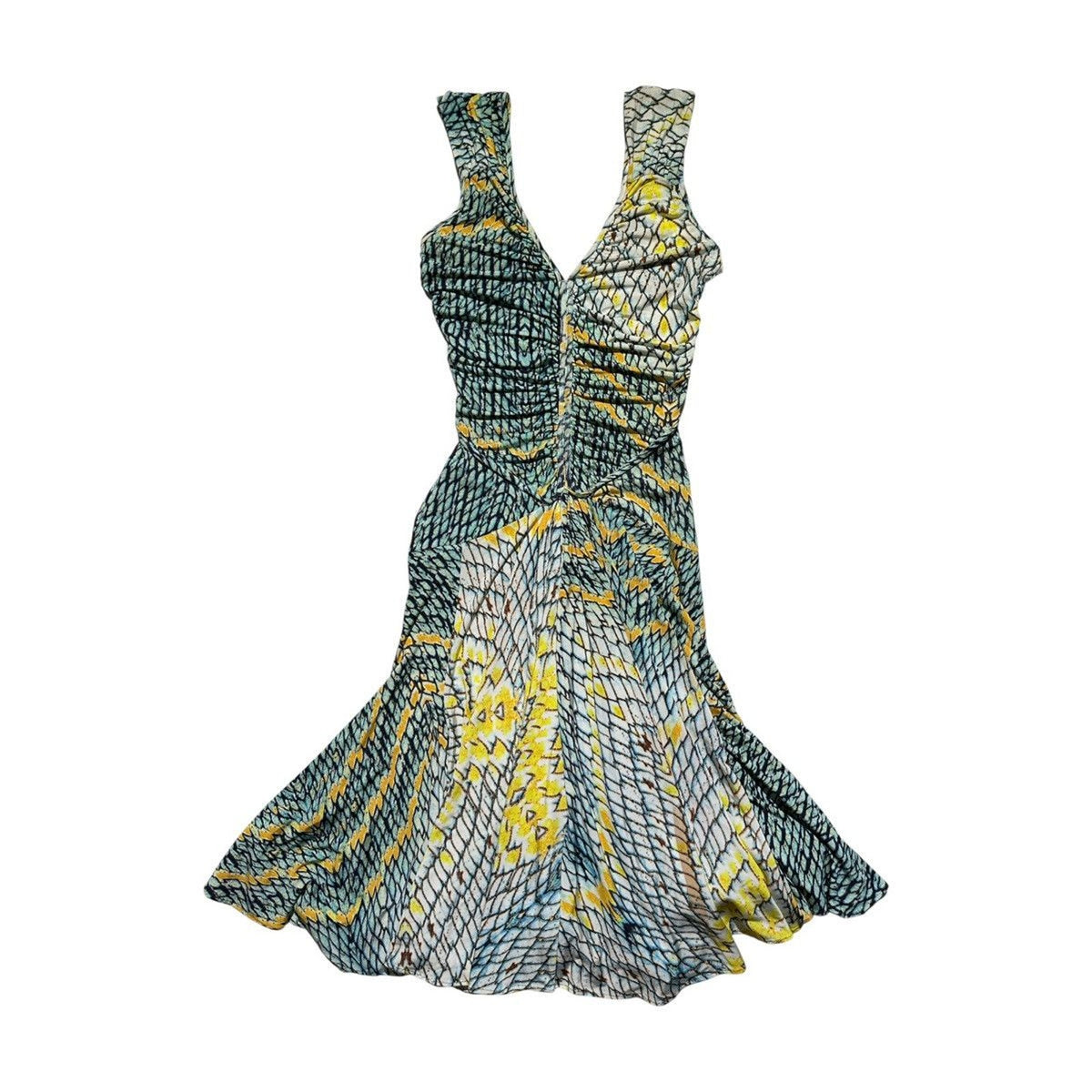 Snake print flowy mermaid dress