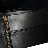 Strapless leather bandeau top