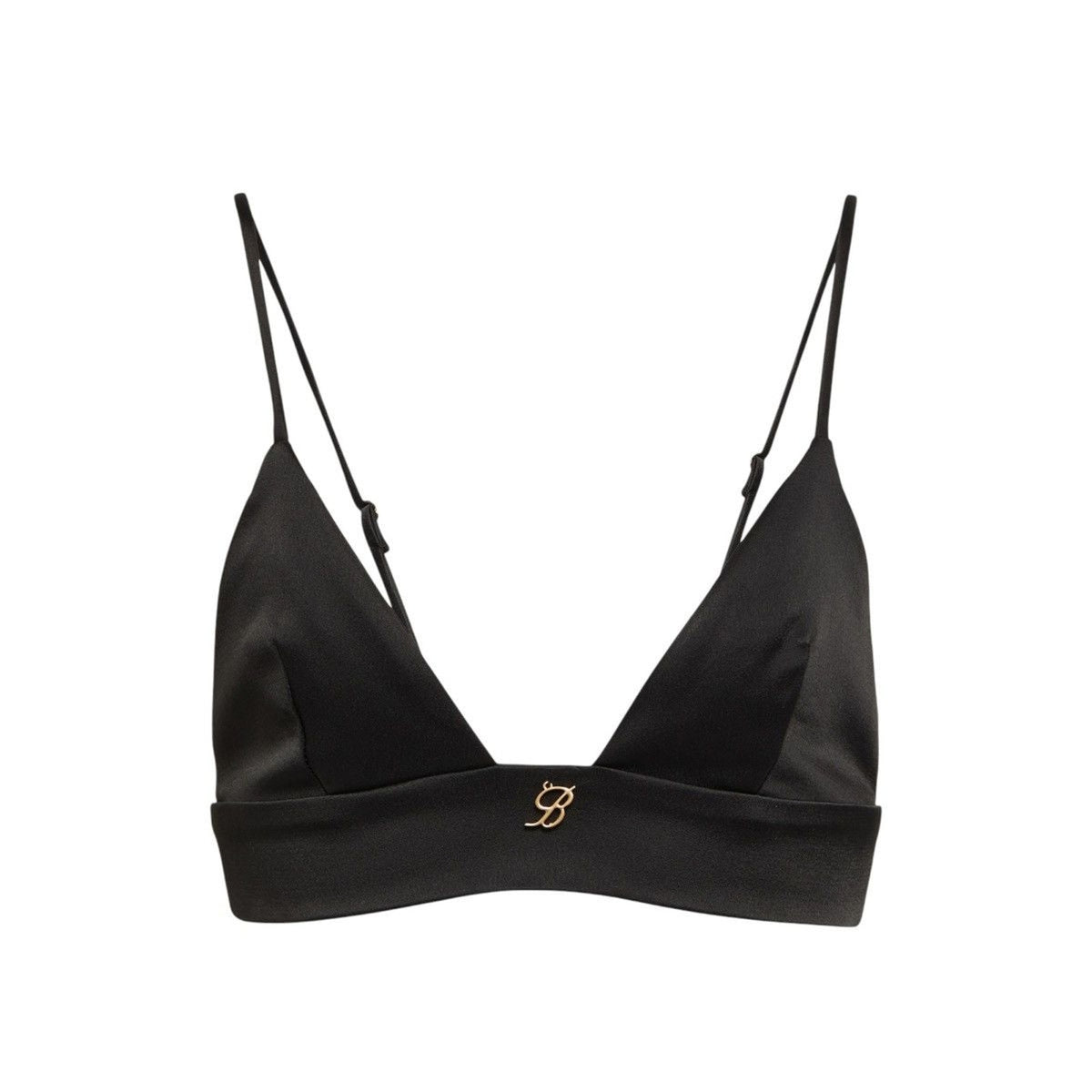 Satin bralette with logo