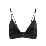 Satin bralette with logo