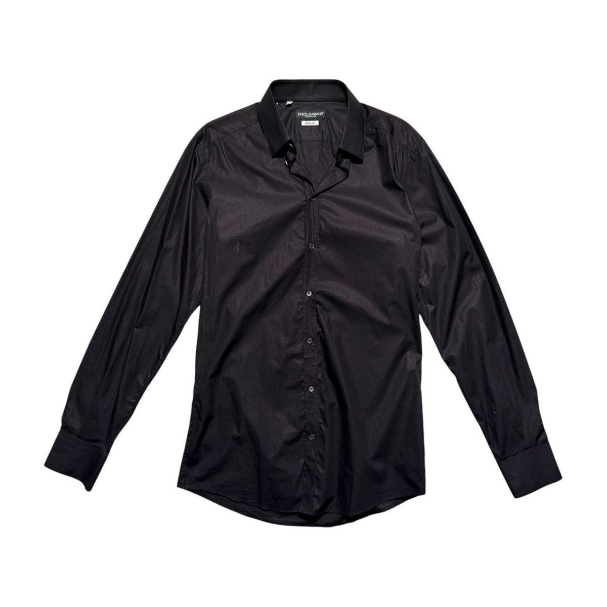 Gold label essential black button down
