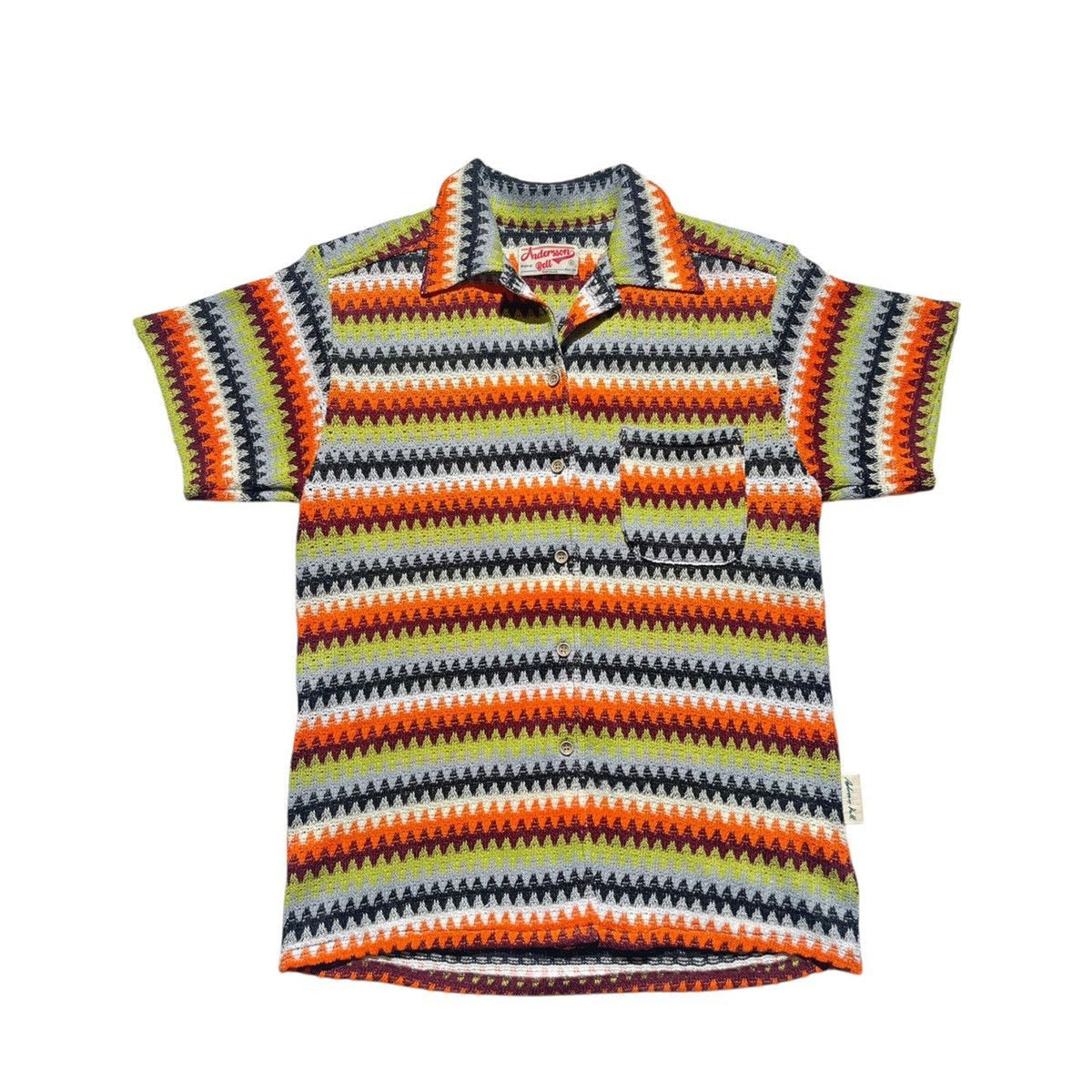 Crochet woven button down