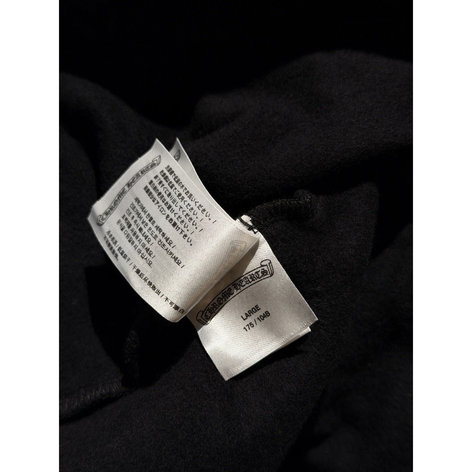Triple black logo hoodie