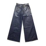 Waxed coated baggy pant