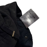 FW08 black glitter moleskin denim