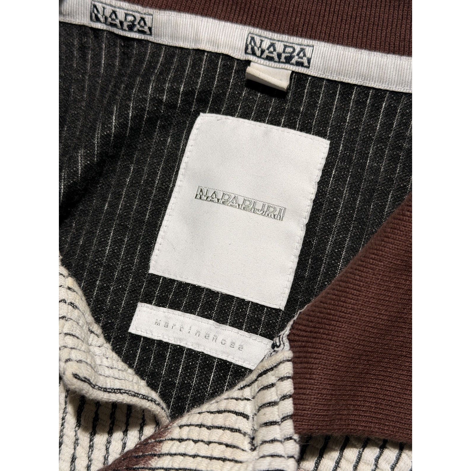 Ribbed striped polo