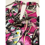 Snake necklace runched dress
