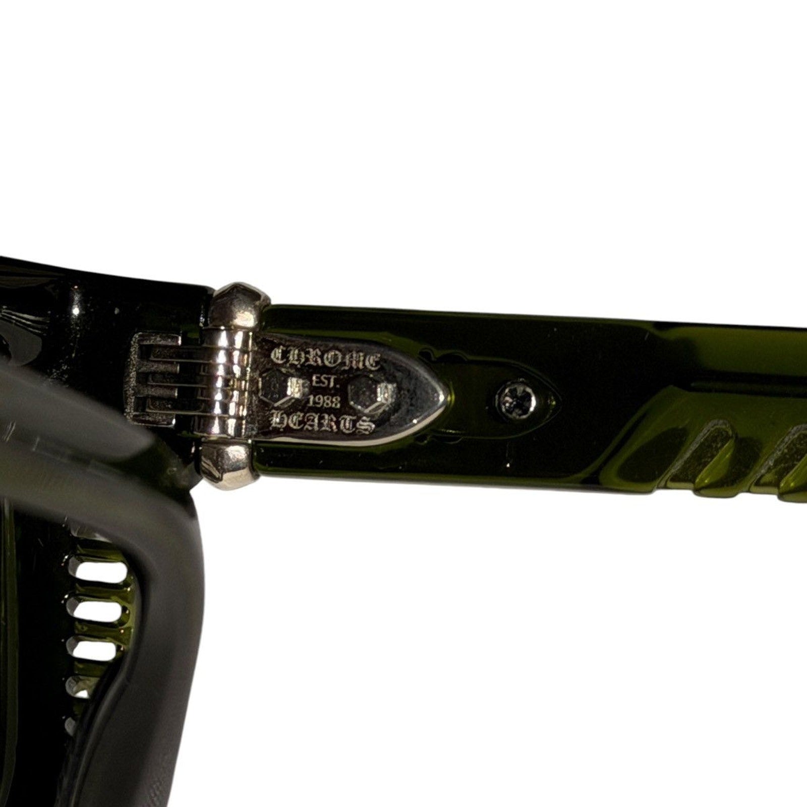 Disco stick green sunglasses clear frame