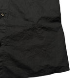 Cut off embroidered button down shirt