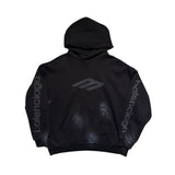 3B logo distressed hoodie