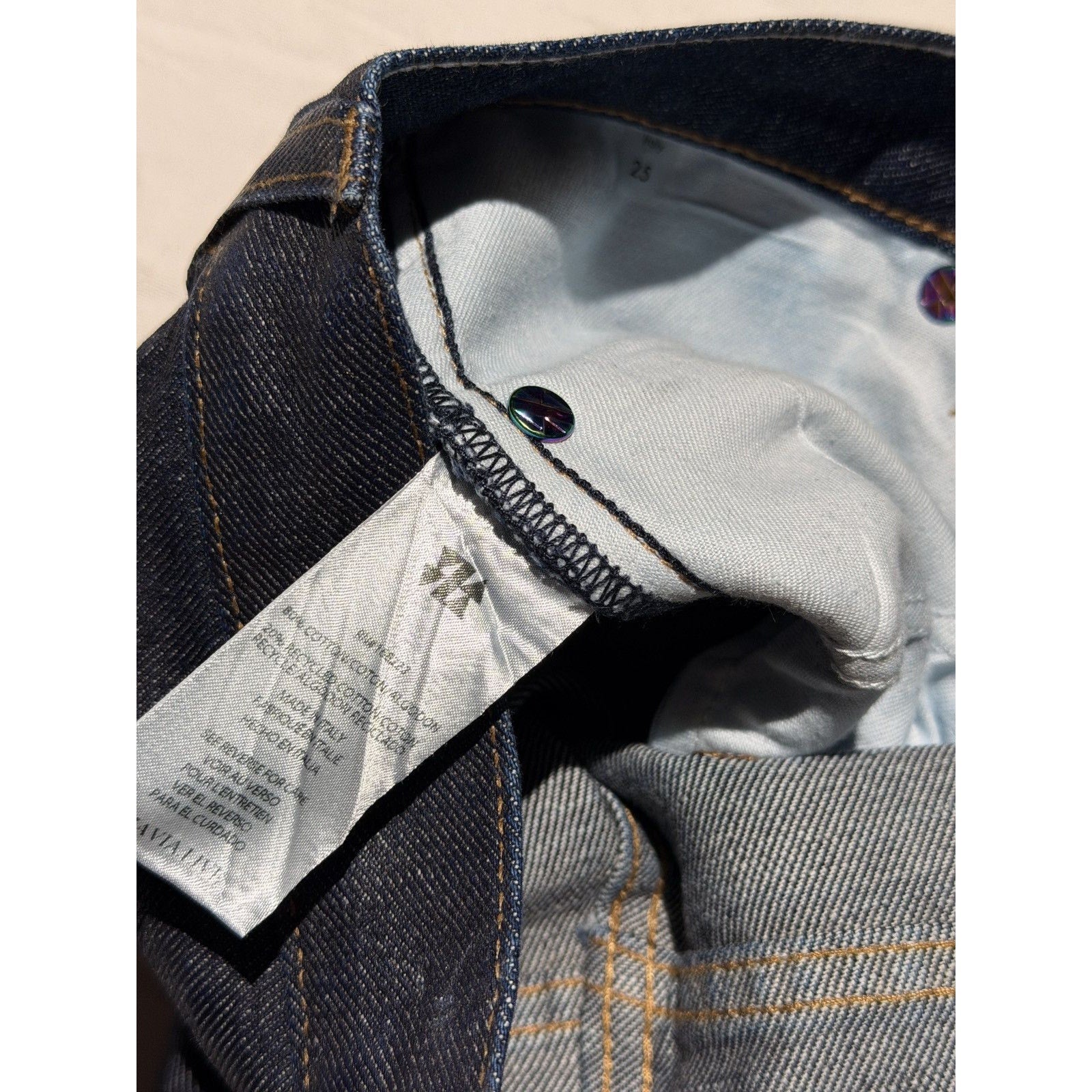 Waxed coated baggy pant