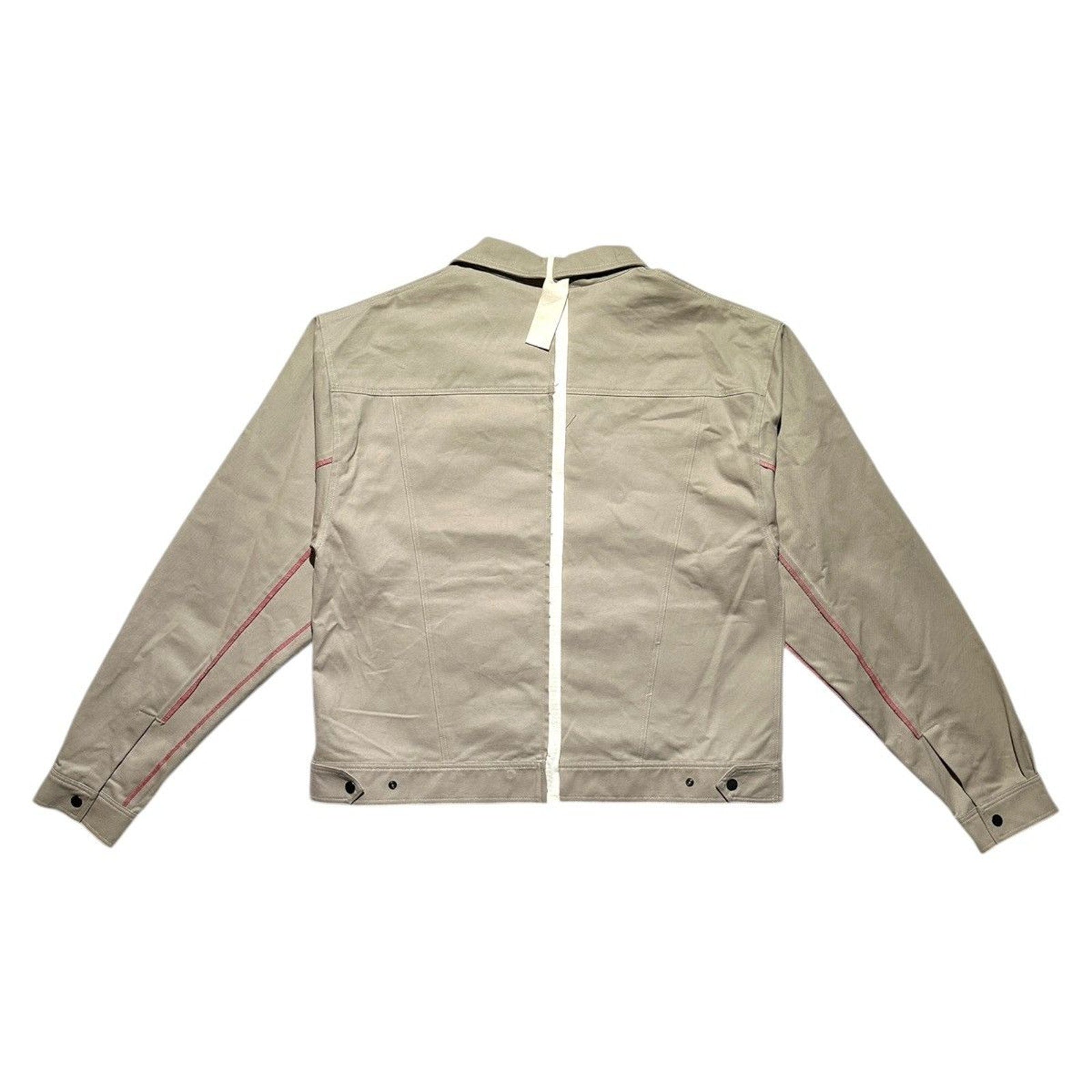 Exposed stitch trucker jacket