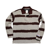 Ribbed striped polo
