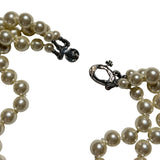 Triple pearl orb crystal necklace