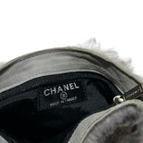 Rabbit fur zippered pouch