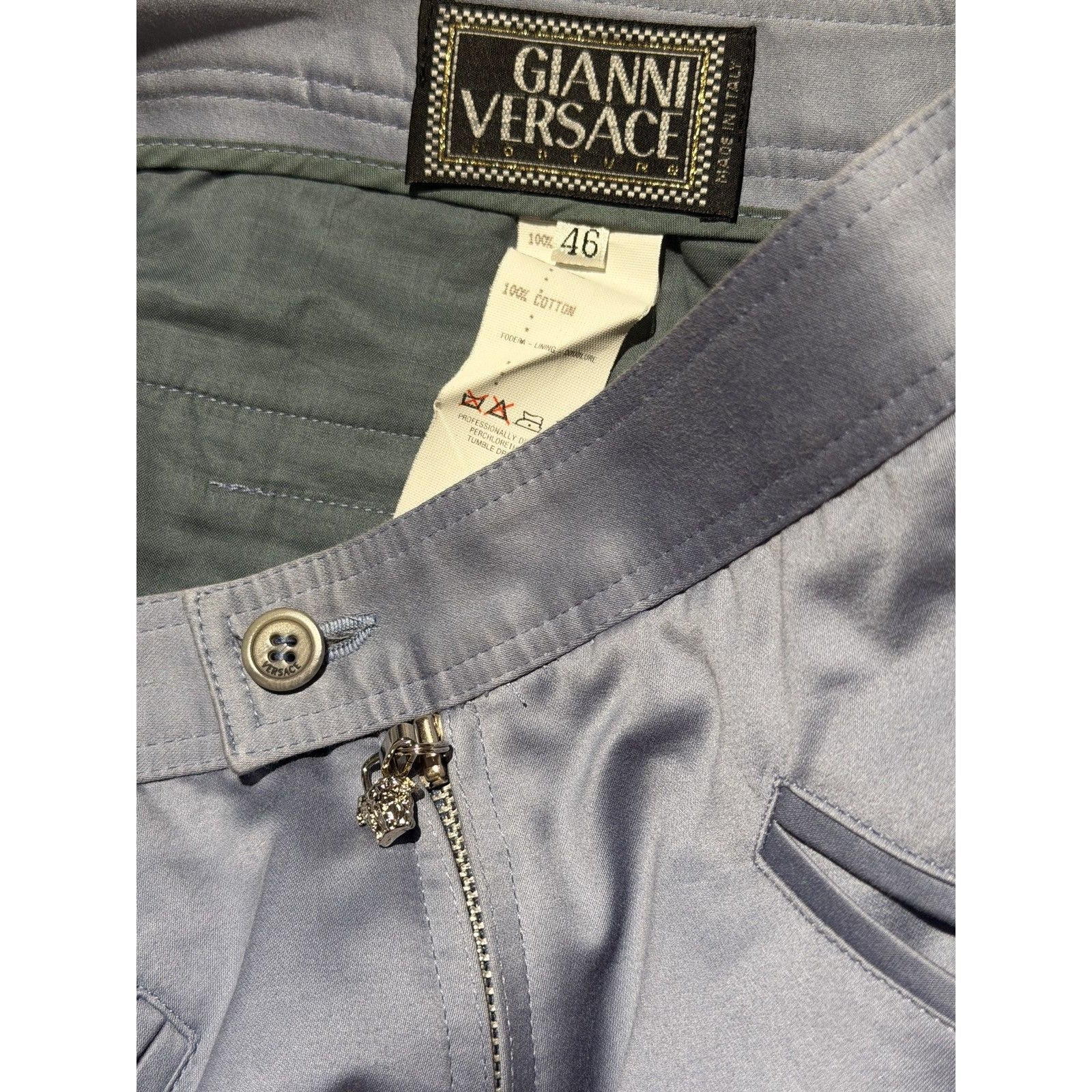 Medusa head zipper trouser