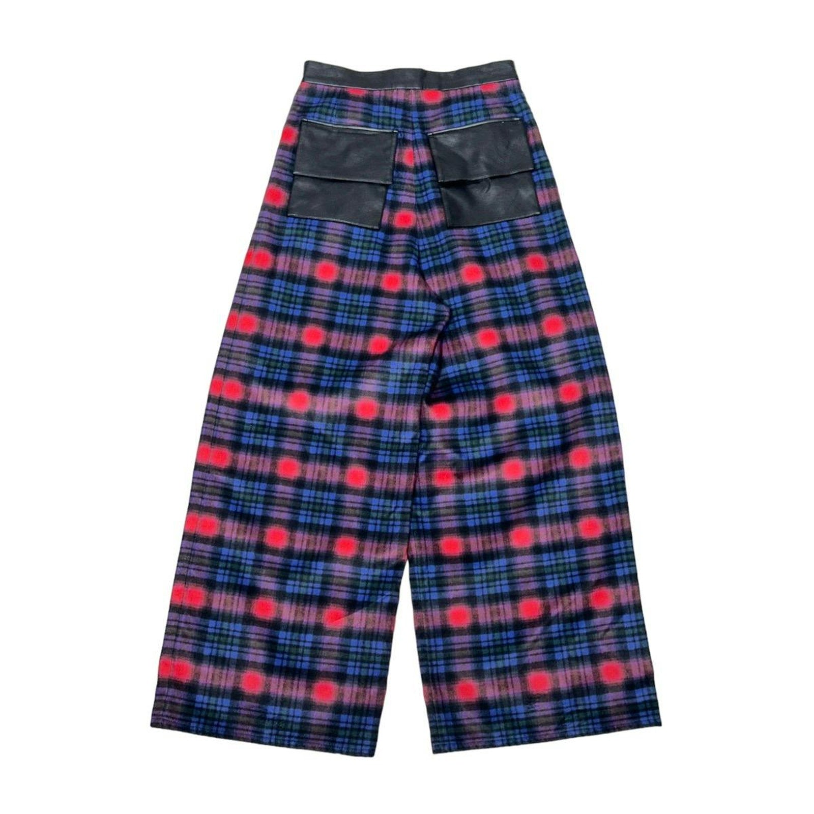 Plaid wide leg baggy trouser