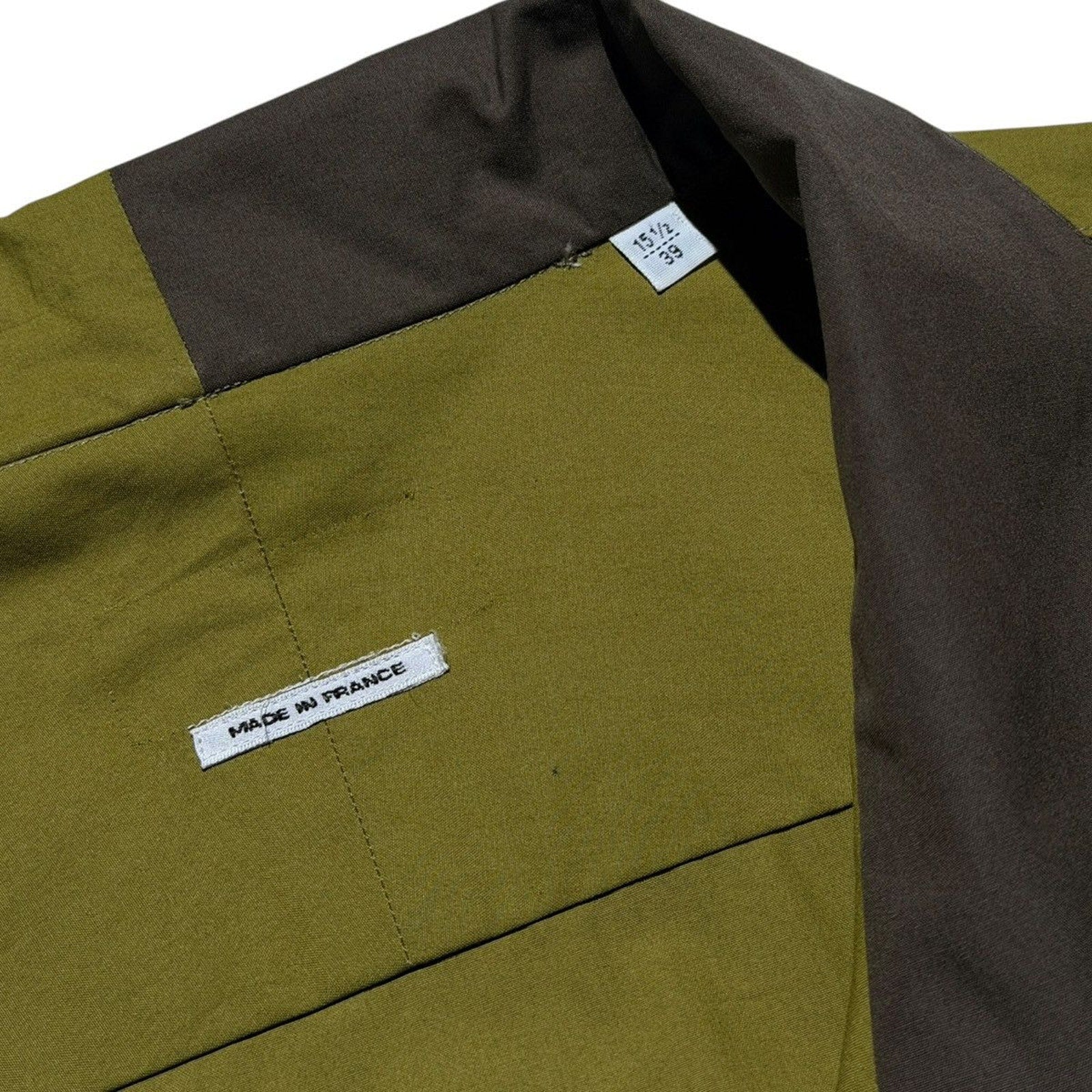 Geometric double layered collar shirt