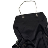 $2,590 asymmetric drape dress with G link chain