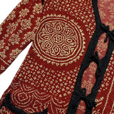 Tribal mesh tie cardigan